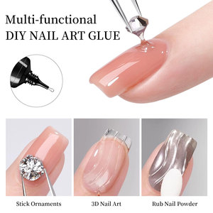 Colle forte sans rinçage pour strass de nail art, gel de construction non coulant, adhésif pour la décoration de bijoux d'ongles, gel à ongles professionnel pour salon - Product Image 3