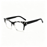 Lunettes anti-lumière bleue carrées à motif floral rétro SM22045 - Monture légère en PC avec verres en résine transparente pour hommes et femmes (6 couleurs)
