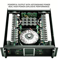 Amplificateur de puissance professionnel 2*700W - Haute puissance, faible distorsion pour spectacles/théâtres/grands événements