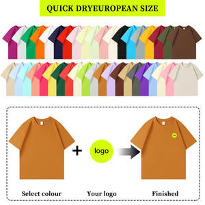 Chemise oversize pour homme 100% coton, épaules tombantes, t-shirt uni, broderie personnalisée, chemises en coton pour homme - Product Image 2