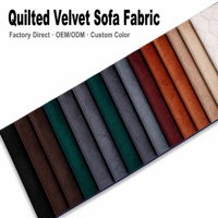 Tissu de canapé matelassé en velours MINJIA 280GSM pour ameublement et textile de maison