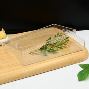 Bán Buôn 400Ml Hình Chữ Nhật Nhựa Trong Suốt Cấp Thực Phẩm Lưu Trữ Container Hiển Thị Hộp Nắp Cho Hải Sản Các Loại Thảo Mộc Đường Bao Bì - Product Image 4