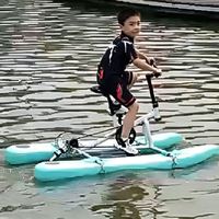 Vélo aquatique à pédales pour enfants, style SUP, ponton flottant plat, cadre en aluminium, faible résistance, rangement facile, fabrication chinoise Lumark
