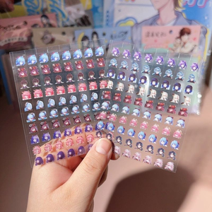 800 Piezas/Lote de Pegatinas para Uñas con Álbum de Tarjetas, Ganyu, <span class=keywords><strong>Hu</strong></span> <span class=keywords><strong>Tao</strong></span>, Morax, Yae Miko, Keqing, Shenhe, Xiao, Yelan, Ningguang, Kaedehara, <span class=keywords><strong>Kazuha</strong></span> - Product Image 2