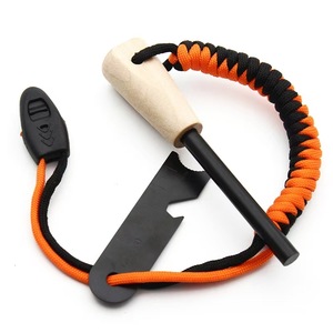 Allume-feu en bâton de magnésium 8 mm x 80 mm avec manche en bois, outil de survie pour le camping en plein air - Product Image 4