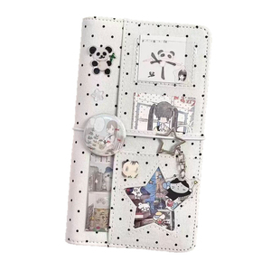 Cuaderno de Hojas Sueltas A6 con Cubierta de Tela con Estampado de Puntos al Estilo Coreano, Cuaderno de Alta Calidad para Hacer Manualidades, Diario Portátil - Product Image 6