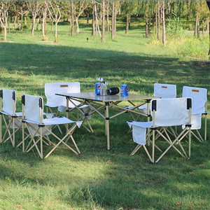 Mobilier d'extérieur bon marché, ensemble table de camping pliable et portable en aluminium pliable et résistant - Product Image 1