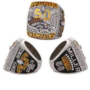 NFL 2015 kampioen <span class=keywords><strong>Denver</strong></span> <span class=keywords><strong>Broncos</strong></span> kampioenschapsring MVP Miller en Manning <span class=keywords><strong>ring</strong></span> - Product Image 1