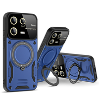 Étui de protection Lichicase avec anneau de protection d'objectif à grande fenêtre et support anti-collision pour Xiaomi Poco M8 M8 Pro, coque magnétique
