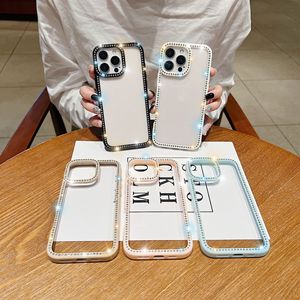 Sang Trọng Kim Cương Rõ Ràng Acrylic TPU Điện Thoại Di Động Trường Hợp Đối Với iPhone 16 15 14 13 12 Pro Max Bling Trong Suốt PC Chống Sốc Cover Quay Lại - Product Image 6
