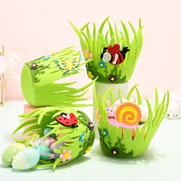 Décorations de Pâques en non-tissé écologique, panier cadeau lapin pour adolescents, panier à œufs pour la chasse aux œufs de Pâques en intérieur, produit phare