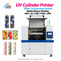 Imprimante UV cylindrique haute vitesse, machine d'impression jet d'encre UV rotative pour gobelets et bouteilles en verre