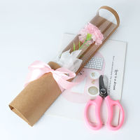 Boîtes à fleurs roses cylindriques avec fenêtre transparente en Pvc, emballage de Bouquet unique fête des mères Offre Spéciale
