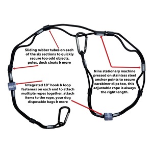 สายจูงสุนัขแบบปรับได้ ทำจากไนลอน ดีไซน์เรียบง่าย พร้อมตะขอ - Product Image 5