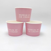Gobelets en papier pour crème glacée et gelato, personnalisés en usine, imprimés, jetables, en gros, 3oz, 5oz, 8oz, 120ml, avec couvercles
