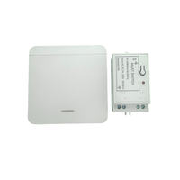 Interrupteur d'éclairage électrique intelligent KaiYi à double télécommande, alimenté par piles, 10A 220V, portée de contrôle 100m, avec autocollant aléatoire