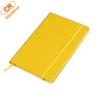 Carnet de notes classique en cuir PU à couverture rigide, avec impression de logo personnalisé, reliure cousue, durable et ligné