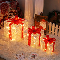 Figurines de Noël Lumineuses de Haute Qualité à Piles pour Vitrine – Décorations Festives Élégantes pour Arbre de Noël