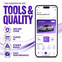 Aplicación de Suscripción a Vehículos Personalizada, Soluciones de Suscripción para IOS y Android con Planes de Suscripción, Selección de Vehículos, LionCreate
