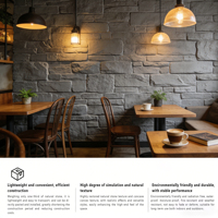 Panneaux muraux en PU imitation pierre - Installation DIY pour mur d'accentuation de chambre et salle de bain, sans colle, imperméables