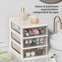 Organisateur de bureau multi-niveaux en plastique JX, style tiroir, pour ranger les fournitures de bureau