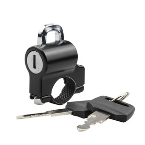 Cerradura antirrobo negra para manillar de bicicleta, dispositivo de seguridad con llave de aleación de aluminio para protección de casco de vehículo eléctrico - Product Image 5