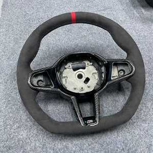Volant en fibre de carbone CS M4 modifié en forme de D pour un style sportif de luxe, matériau en cuir, compatible avec les modèles F20 F30 F15 F16 F02, adapté au volant M3 - Product Image 3