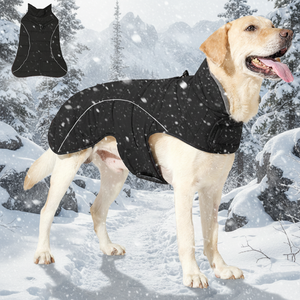 Yeni Kışlık Kalın Çift Katmanlı Sıcak Köpek Kıyafeti Rüzgar Geçirmez ve Su Geçirmez Büyük Köpek Ceketi - Product Image 3