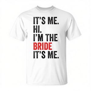 Camiseta Retro 'It's Me Hi I'm the Bride' para Hombres, Mujeres y Niños - para Promociones - Product Image 2