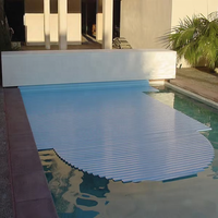 Neue Erfindung: Hochwertige, einziehbare Poolabdeckung aus Polycarbonat mit 12V-Elektromotor für den Außenbereich