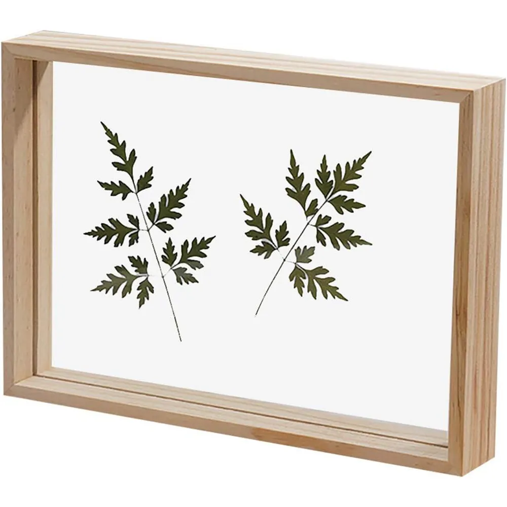 Cornice per foto in legno a doppia faccia in vetro grafica pressata con cornice floreale cornice in legno con vetro a doppia lastra