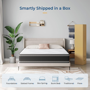Colchón Híbrido Moderno COSTFULL de 10 Pulgadas, Firmeza Media, Soporte Adaptativo, Resortes Encapsulados, Mejora de Masaje, Calidad de Hotel <span class=keywords><strong>5</strong></span> Estrellas - Product Image 6