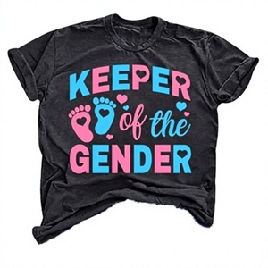Women's Breathable Printed T-shirt Collarless Custom Logo Design Regular Fit Short-Sleeved Casual Top - Product Image 2