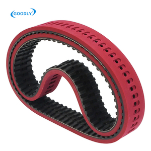 Mô hình 187l-18 + 6 máy đóng gói dọc phim kéo đai đồng bộ dày 11mm cao su đỏ rộng 18mm Đai truyền màu Đỏ - Product Image 1