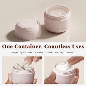 Nuevos Envases de Viaje para Artículos de Aseo [Ultra Resistentes a Fugas] Aprobados por la TSA, Frascos Rígidos de PLA con 5 Etiquetas Magnéticas, Rosa, Paquete de 3 - Product Image 4
