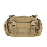 Sac banane de sport de course à pied en polyester 600D de haute qualité, double sécurité, kaki, unisexe, sac tactique, fermeture éclair, tendance, imperméable