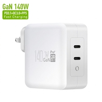 Nouveaux produits technologiques, prise murale AU, chargeur rapide double USB-C PD3.1 140W au nitrure de gallium pour iPhone, Apple Macbook, téléphone portable, ordinateur portable