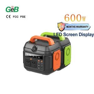 GeB generator Bank surya portabel, semua colokan 300W 2000W dapat diisi ulang baterai cadangan daya untuk perjalanan berkemah