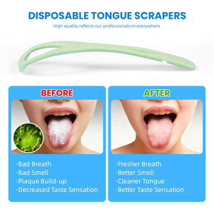 Limpiador de Lengua Desechable de Plástico con Soporte, Cepillo de Ortodoncia, Raspadores de Lengua Personalizados - Product Image 2