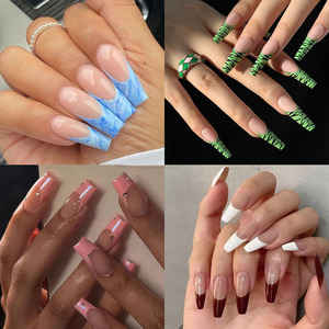 288 pièces/boîte tampon de <span class=keywords><strong>Gel</strong></span> de Silicone Transparent français mat double forme ongles conseils Extension autocollant tampon - Product Image 3