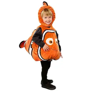 Cartoon Clownfish Nemo Costume For Toddler Kids Baby Cute Fish Cosplay Mascot Costume Halloween Party Purim Carnival