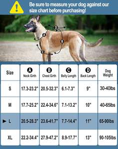 Échantillon gratuit 100% polyester gilet imperméable pour chien automne grand chien vêtements de protection pour animaux de compagnie avec pointes pour prévenir les blessures - Product Image 4