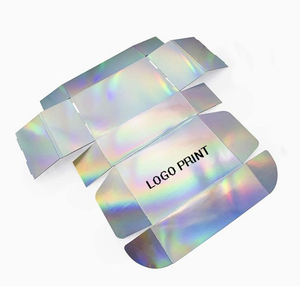 Biểu Tượng Tùy Chỉnh Sang Trọng Mỹ Phẩm Quà Tặng Tóc Giả Bao Bì Cầu Vồng Ba Chiều Hộp Bạc Tăng Vàng Sóng Giấy Ba Chiều Hộp Vận Chuyển - Product Image 3