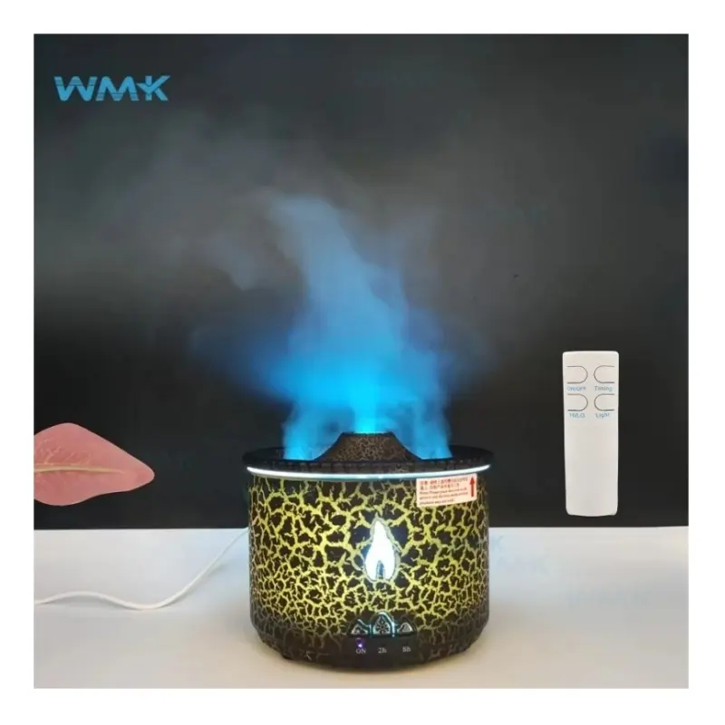 Smart Ultrasonic Professional Electric Fire Volcano Scent Aroma 360 Air Humidifier Flame Essential Oil Aroma Diffuser For Home