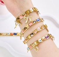 Bracelet à breloques italien en acier inoxydable, styles variés, à faire soi-même, breloques interchangeables, bijoux de mode pour femmes, cadeaux
