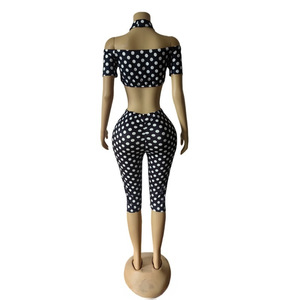 G03250C Nouvelle collection Printemps/Été 2026 – Ensemble pantalon et <span class=keywords><strong>bandeau</strong></span> à pois pour femme – Vente flash - Product Image 5
