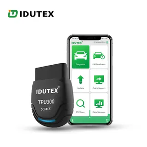 Idutex TPU-300 obd pemindai Mobil bluetooth alat diagnostik dilengkapi perangkat lunak untuk 12V dan 24V alat kendaraan
