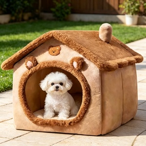 Casa Plegable Moderna de Lujo para Mascotas con Diseño Desmontable, Cama Lavable de Poliéster para Mascotas Pequeñas, Uso Interior/Exterior - Product Image 3