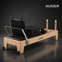 Machine de Pilates Reformer Commerciale en Bois d'Érable avec Plateforme de Saut et Boîte d'Assise pour Studio Professionnel et Salle de Sport