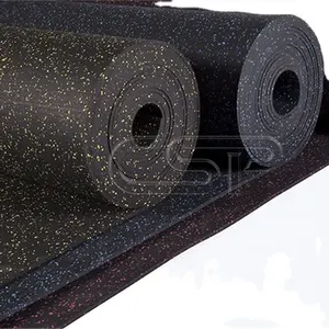 Prezzo di fabbrica riciclata 6mm 8mm ad alta densità anti-slittamento in gomma pavimenti in rotolo per la ginnastica